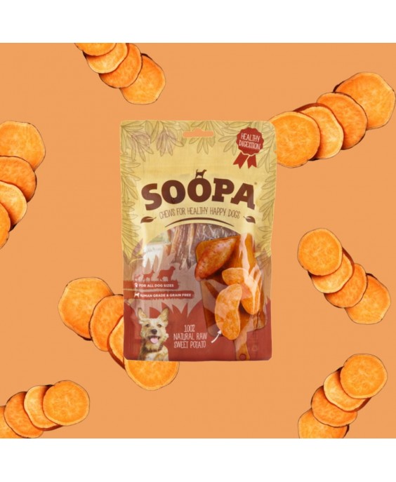 Natūralūs saldžiųjų bulvių kramtukai šunims, SOOPA