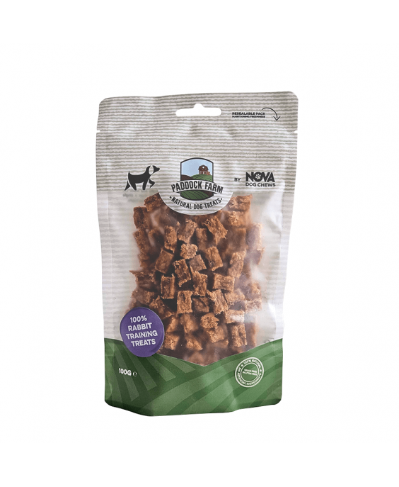 Triušienos kubeliai, skanėstas dresūrai šunims „Rabbit Cubes“ 100g