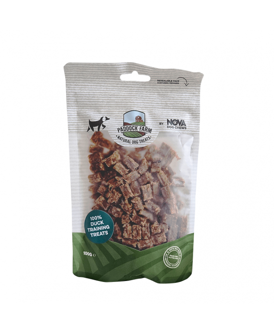Skanėstai dresūrai šunims su antiena – Duck Training Treats, 100 g Paddock Farm