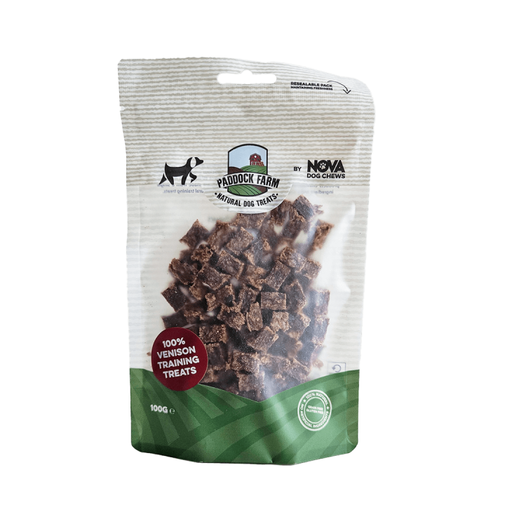 Skanėstas dresūrai šunims su stirniena – Paddock Farm Venison Training Treats, 100 g