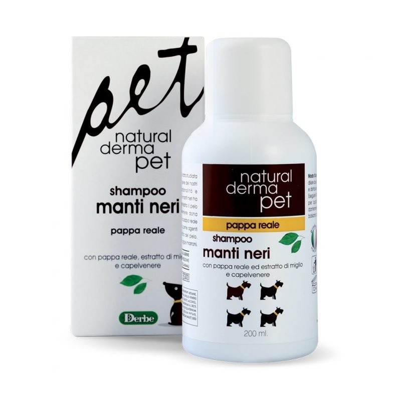 Šunų šampūnas juodam kailiui su bičių pieneliu ir papartmedžiu – žvilgesiui ir intensyviam atspalviui