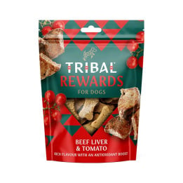 Skanėstai šunims su jautiena ir pomidorais „Beef & Tomato“ TRIBAL, 125g
