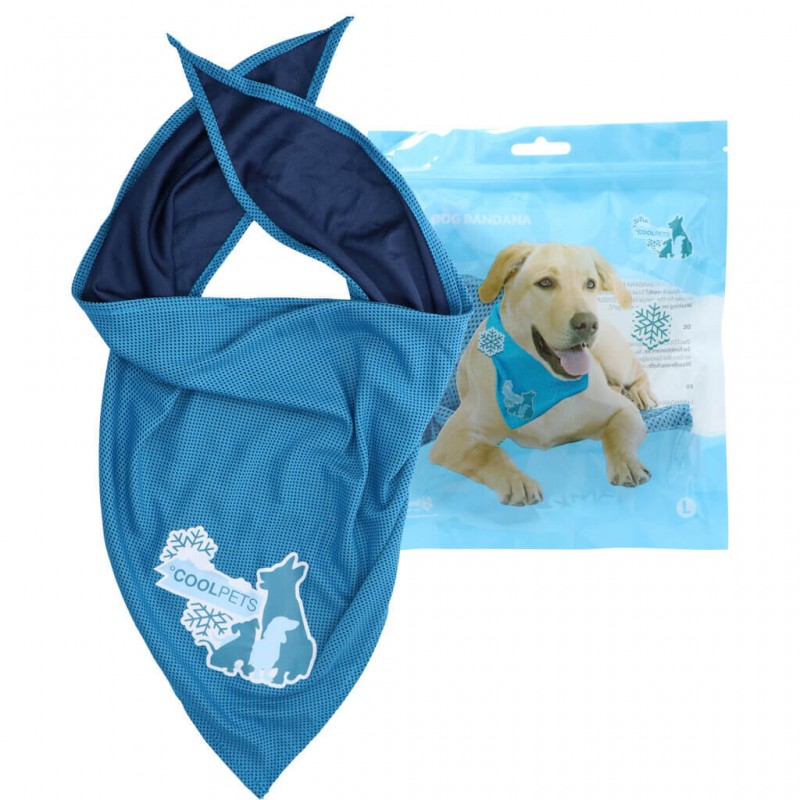 Vėsinanti skarelė dideliems šunims, CoolPets Cooling Bandana 60x60cm (L) Vėsinanti skarelė dideliems šunims, CoolPets Cooling Bandana 60x60cm (L)