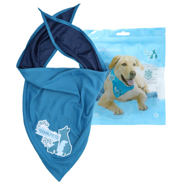 Vėsinanti skarelė dideliems šunims, CoolPets Cooling Bandana 60x60cm (L)