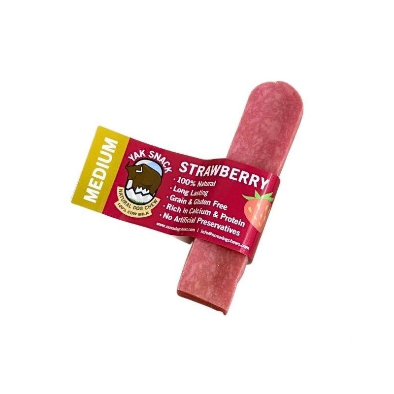 Jako sūris šunims su braškėmis, YAK SNACK, M dydis Jako sūris šunims su braškėmis, YAK SNACK, M dydis