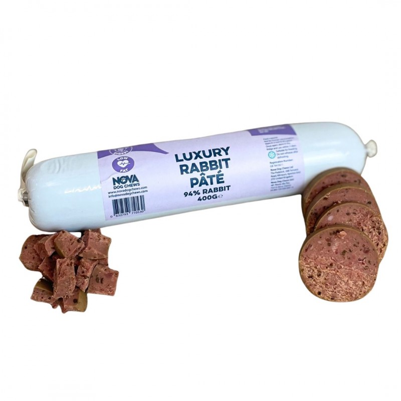Triušienos paštetas šunims – Luxury Rabbit Pate, 400 g – Paddock Farm Triušienos paštetas šunims – Luxury Rabbit Pate, 400 g – Paddock Farm