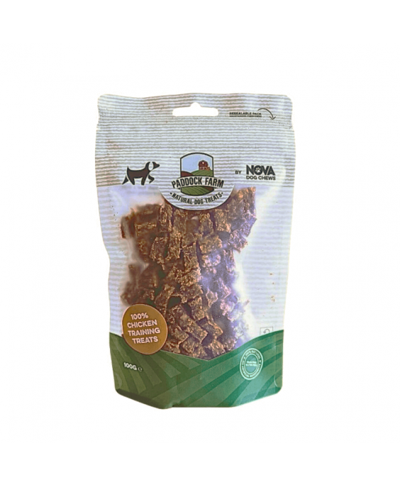 Skanėstai dresūrai šunims su vištiena – Chicken Training Treats, 100 g – Paddock Farm