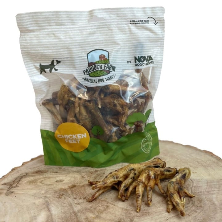 Džiovintos baltos vištos kojos šunims - Paddock Farm Chicken Feet