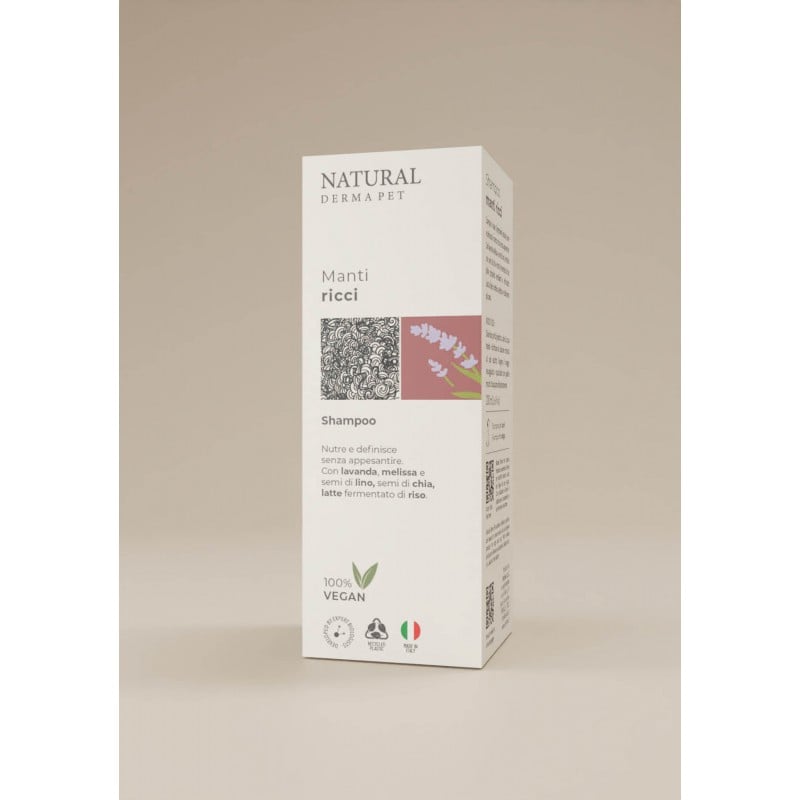 Natural Derma Pet – Šampūnas garbanotam ir banguotam kailiui, 200ml