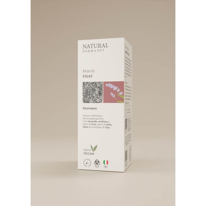 Natural Derma Pet – Šampūnas garbanotam ir banguotam kailiui, 200ml