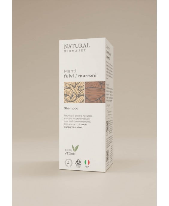 Natural Derma Pet Brown Coat Shampoo – Šampūnas rudam ir gelsvai rusvam kailiui, 200ml