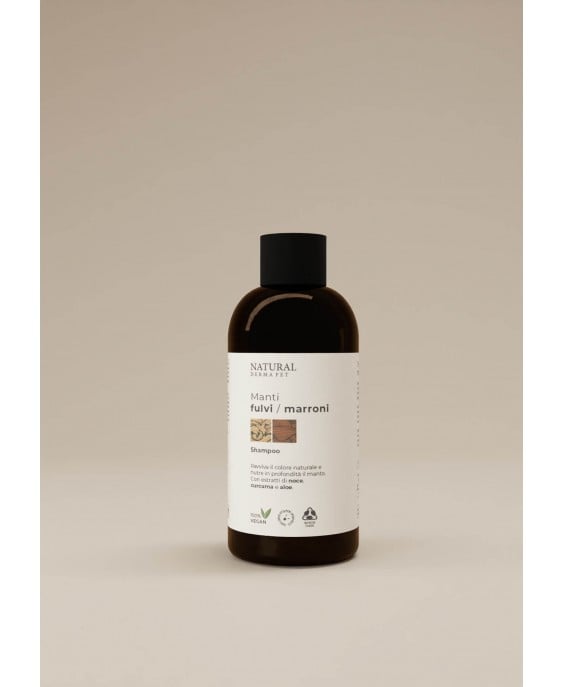 Natural Derma Pet Brown Coat Shampoo – Šampūnas rudam ir gelsvai rusvam kailiui, 200ml