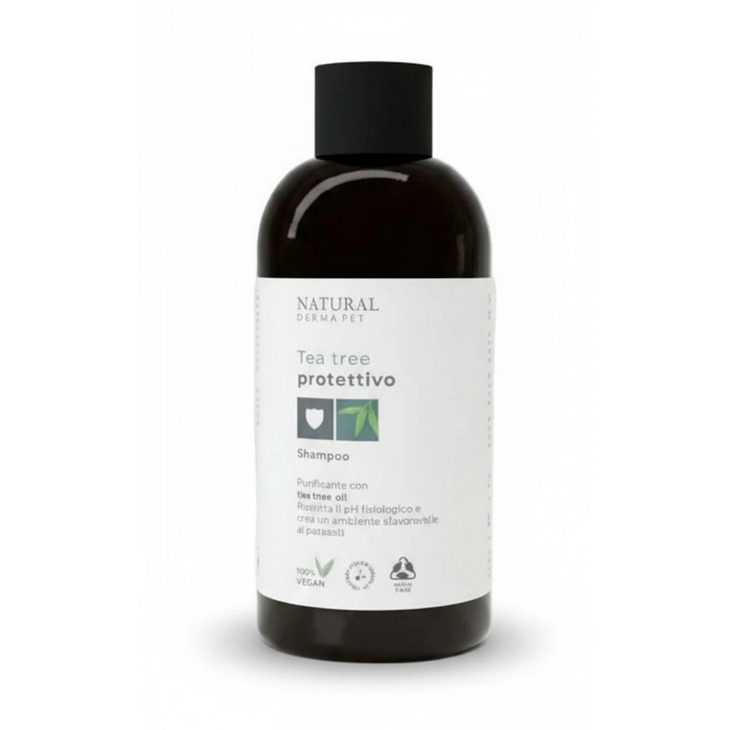 Natural Derma Pet šampūnas šunims - giliai valantis su arbatmedžio aliejumi