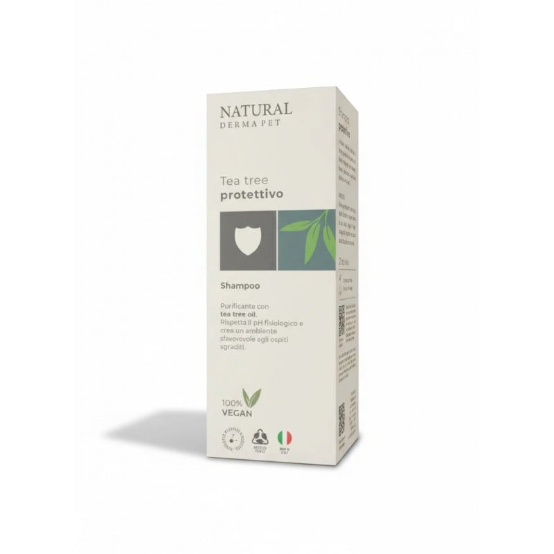 Natural Derma Pet giliai valantis šampūnas šunims su arbatmedžiu