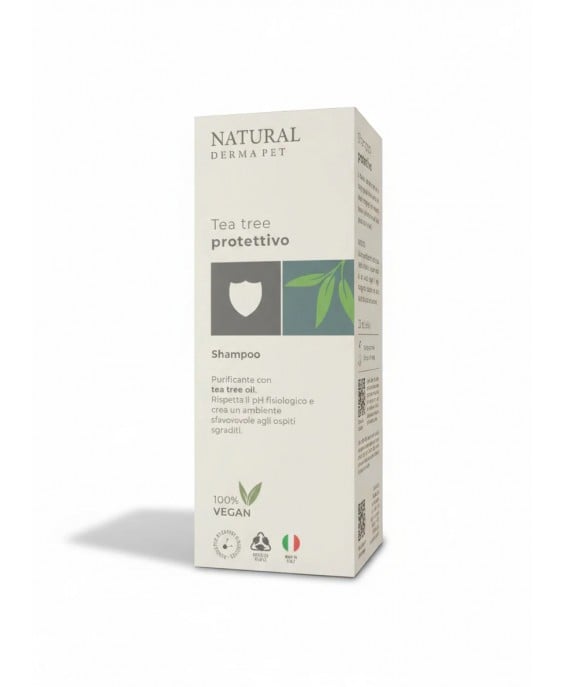 Natural Derma Pet giliai valantis šampūnas šunims su arbatmedžiu