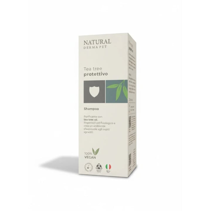 Natural Derma Pet giliai valantis šampūnas šunims su arbatmedžiu