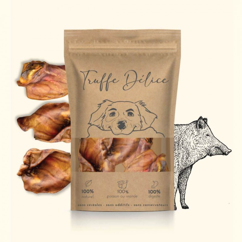 Truffe Délice šerno ausys šunims – natūralus, hipoalerginis kramtalas, 3 vnt.
