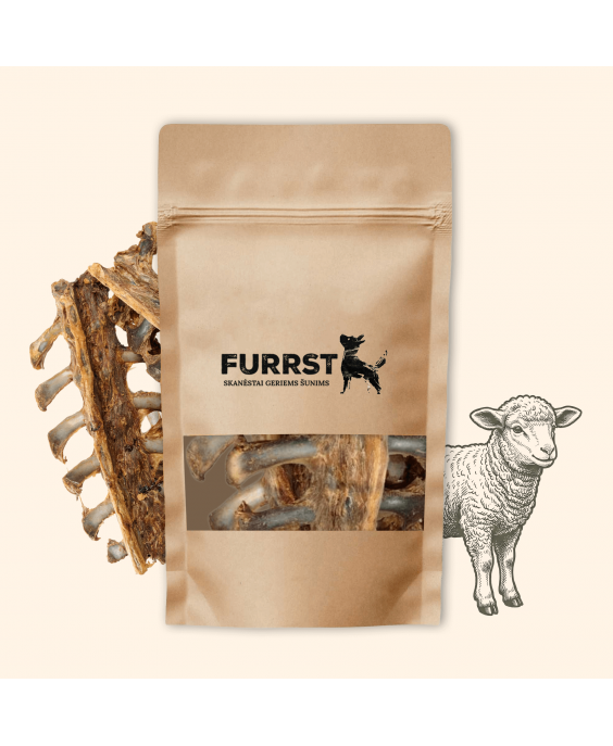 FURRST ėriuko kaklo kaulai šunims | Hipoalerginis kramtalas, 100g