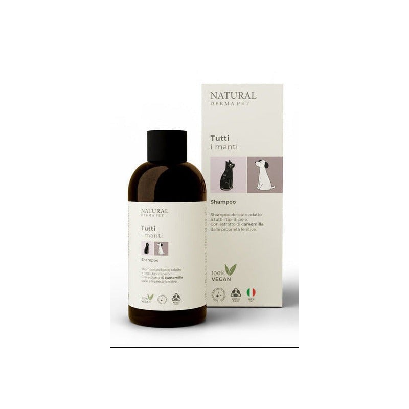 Natural Derma Pet šampūnas šunims ir katėms visų tipų kailiui, 200ml
