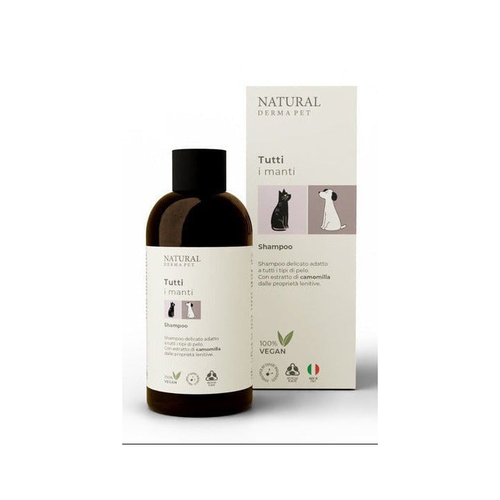 Natural Derma Pet šampūnas šunims ir katėms visų tipų kailiui, 200ml