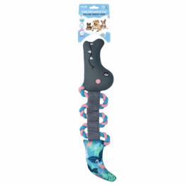 Neskęstantis žaislas su virve šunims Krokodilas, Crocky CoolPets
