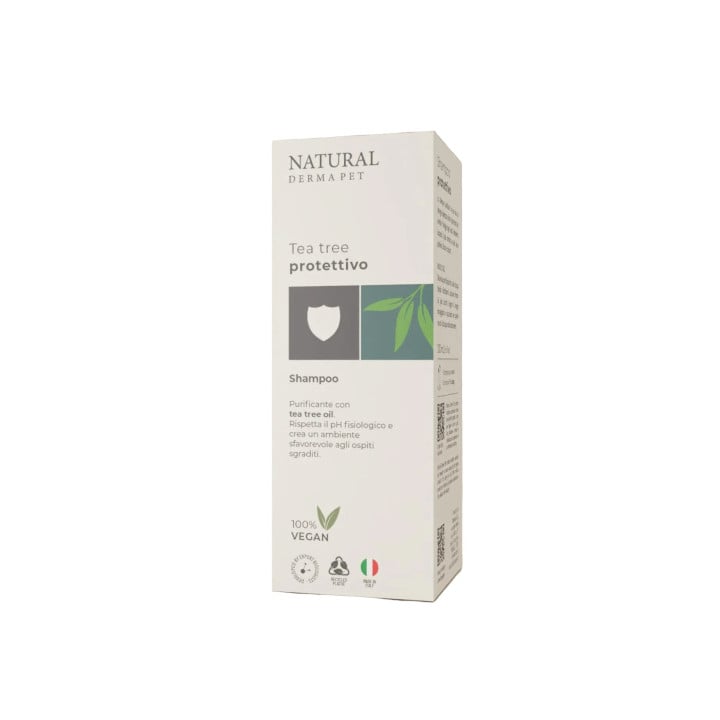 Natural Derma Pet giliai valantis šampūnas šunims su arbatmedžiu