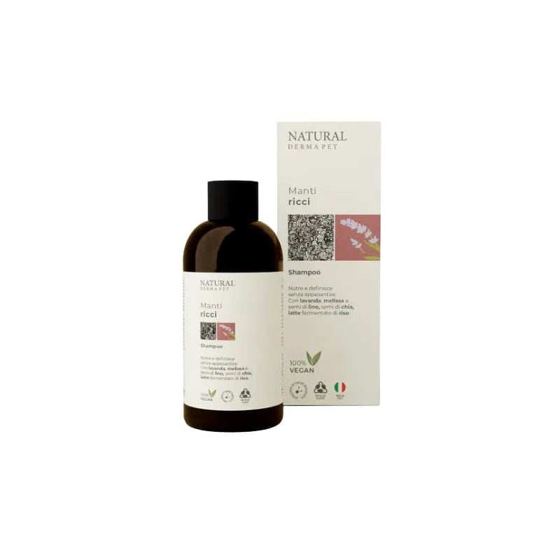 Natural Derma Pet – Šampūnas garbanotam ir banguotam kailiui, 200ml