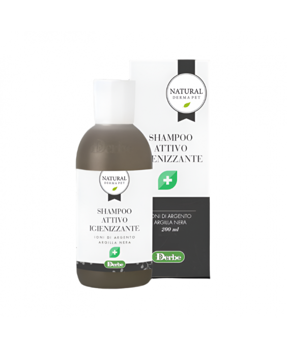 Natural Derma Pet šampūnas šunims su sidabru ir juodu moliu, 200 ml