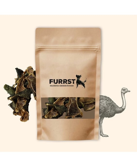 FURRST strutienos skrandžiai šunims | Hipoalerginis skanėstas, 100g