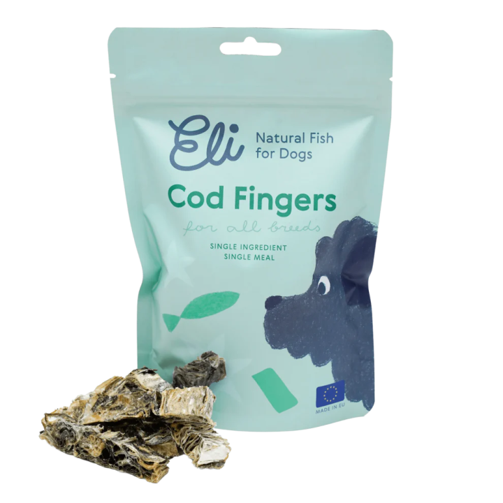 ELI Menkės odos lazdelės Fish Fingers skanėstas šunims, 80 g