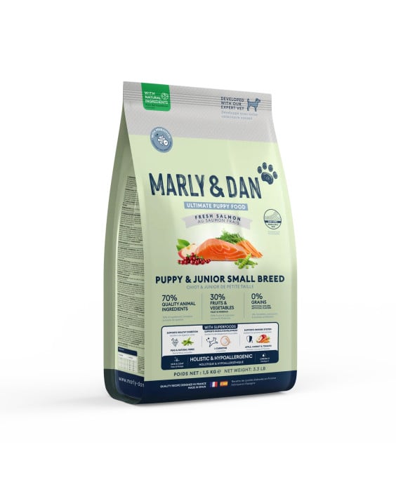 Marly & Dan maistas mažų veislių šuniukams su lašiša