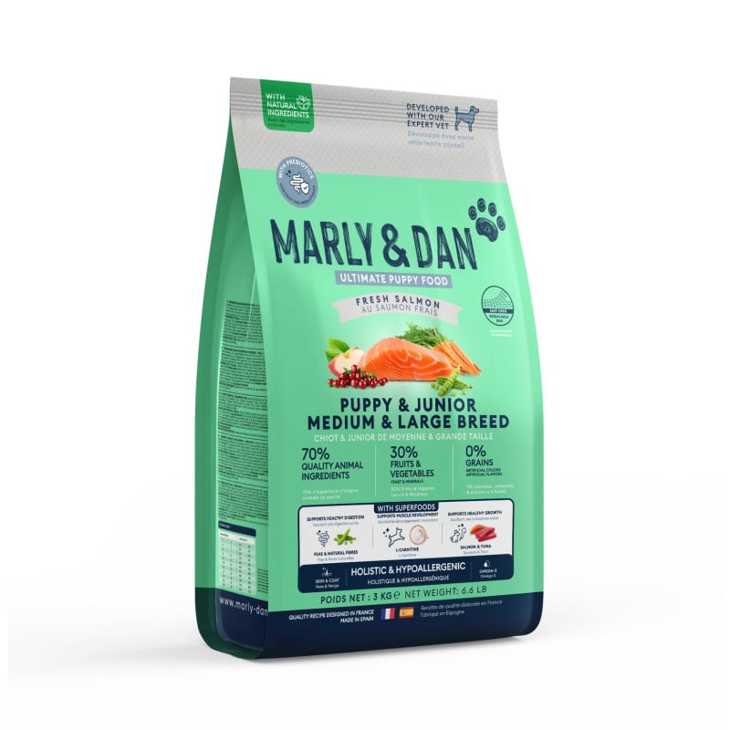 Marly & Dan maistas vidutinių ir didelių veislių šuniukams