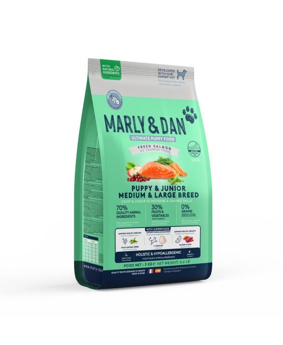 Marly & Dan maistas vidutinių ir didelių veislių šuniukams