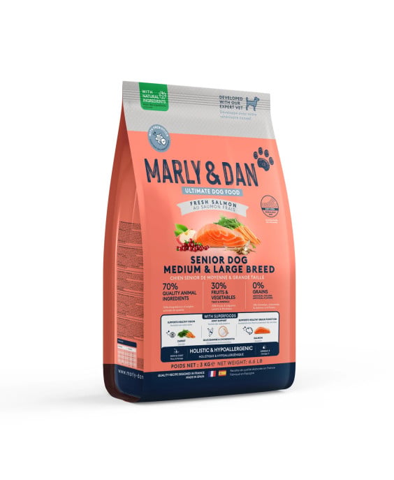 Marly & Dan sausas maistas vidutinių-didelių veislių šunims senjorams