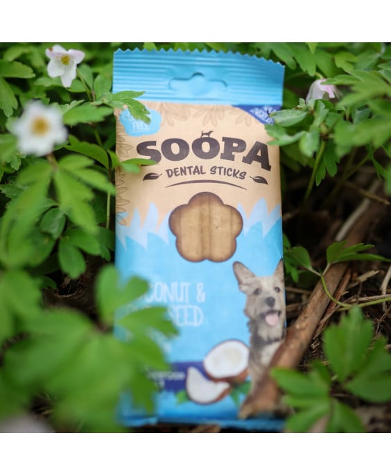 SOOPA Kokosų ir Čija sėklų dantų kramtukai šunims, 100gr
