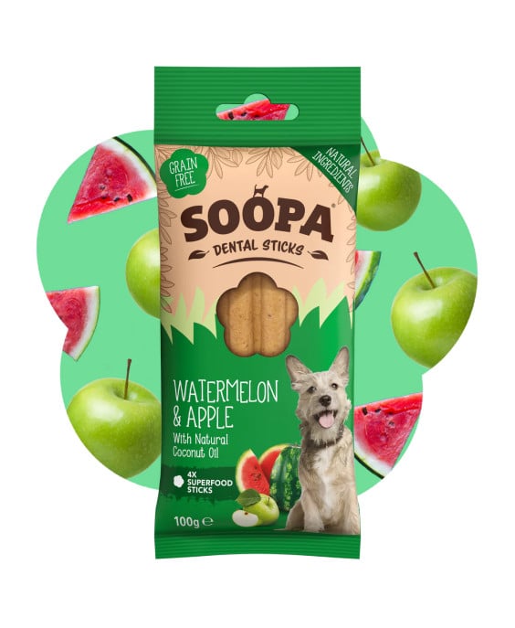 SOOPA Arbūzų ir obuolių dental sticks lazdelės šunims | kramtau.lt