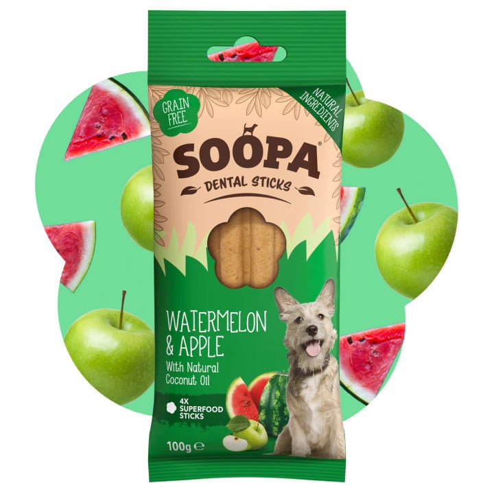 SOOPA Arbūzų ir obuolių dental sticks lazdelės šunims | kramtau.lt