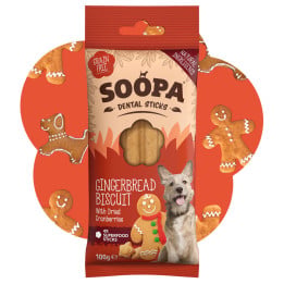 Imbierinių meduolių skonio lazdelės šunims, SOOPA