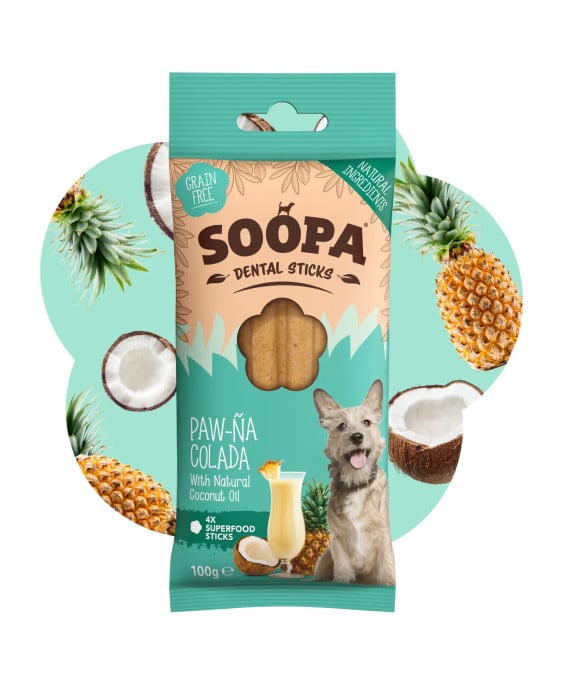 Paw-Na Colada Sticks dantų lazdelės šunims, SOOPA