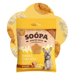 Bananų ir riešutų sviesto skanėstai šunims, SOOPA