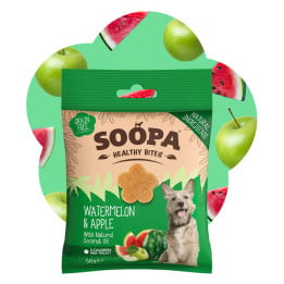 Natūralūs arbūzo ir obuolių skanėstai šunims, SOOPA