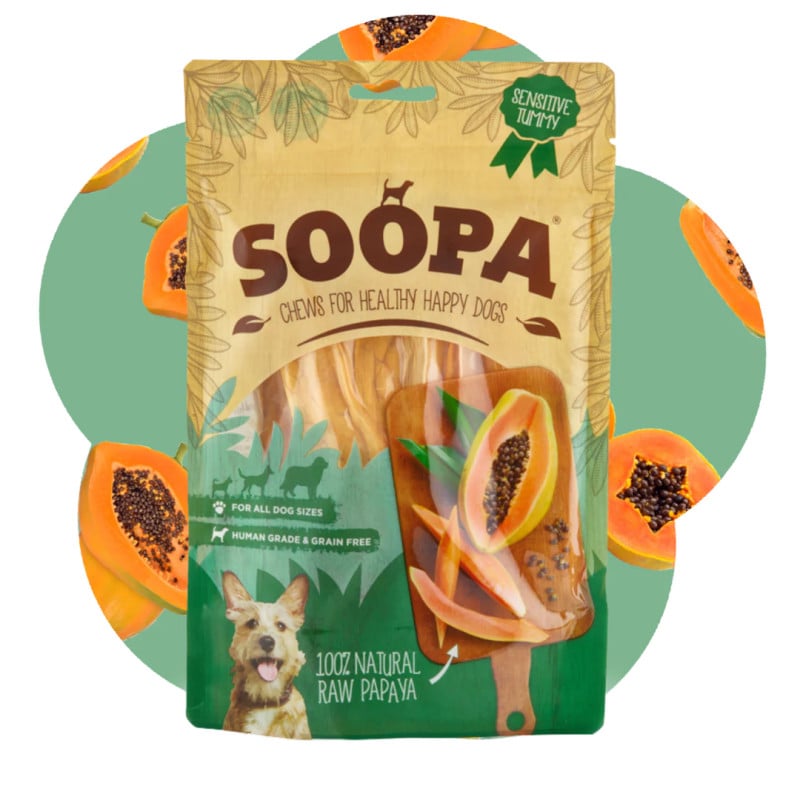 Šunų kramtukai — papajų, virškinimui & imuninei sistemai | SOOPA