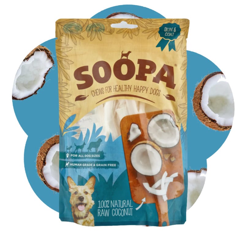 Natūralūs kokosų kramtukai šunims SOOPA - sveikai odai ir kailiui