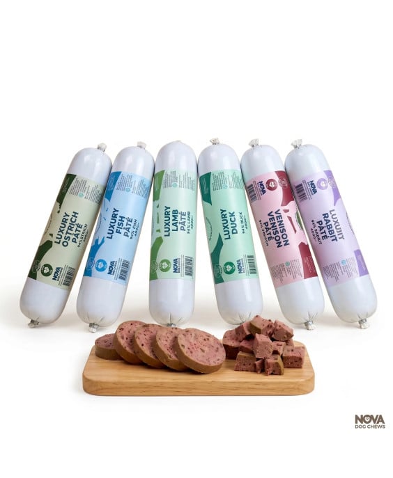 Nova Paštetų rinkinys šunims Paddock Farm – 6 skoniai x 400g