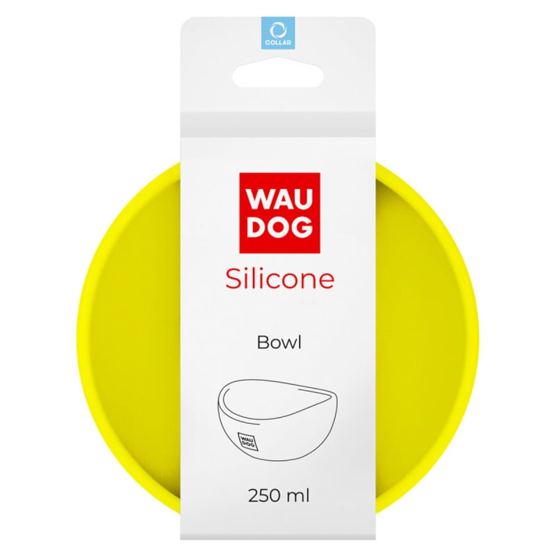 WAUDOG Silicone dubenėlis šuniui, geltonas | Kramtau.lt