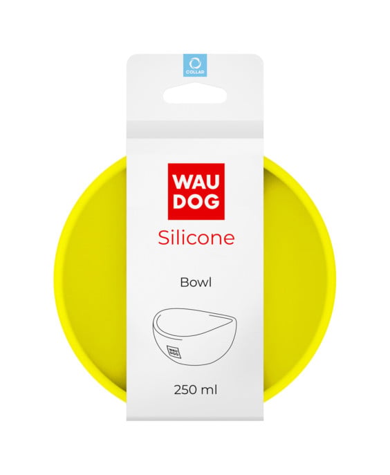 WAUDOG Silicone dubenėlis šuniui, geltonas | Kramtau.lt