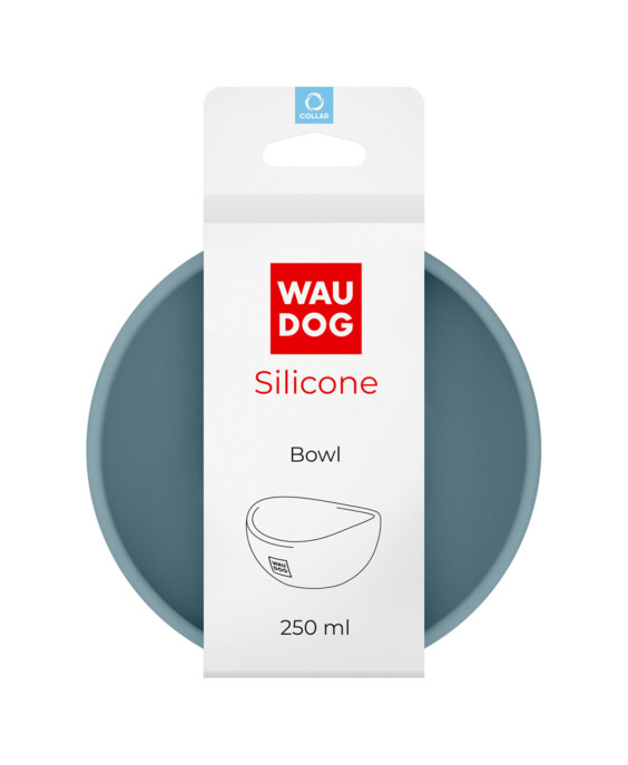 WAUDOG Silicone dubenėlis šuniui, 250ml, pilkas | Kramtau.lt