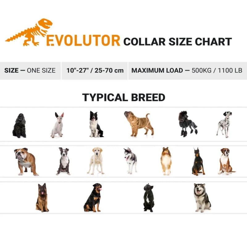 WAUDOG EVOLUTOR antkaklis šuniui, juodas | Kramtau.lt
