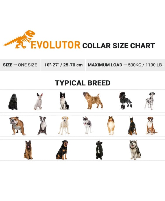WAUDOG EVOLUTOR antkaklis šuniui, juodas | Kramtau.lt