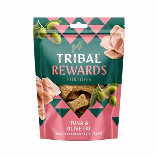 Skanėstai šunims su tunu ir alyvuogių aliejumi „Tuna & Olive Oil“ TRIBAL, 125g